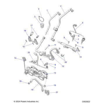 FUEL SYSTEM, RAIL, LINES and THROTTLE BODY - S23TFM8MS (C602822)