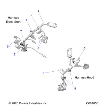 ELECTRICAL, WIRE HARNESS, HOOD, ELEC. START - S22TKP6RS (C601655)