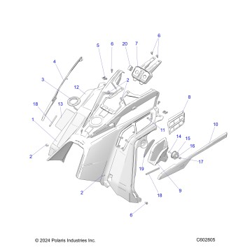 BODY, CONSOLE - S25TKL9BS (C602805)