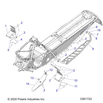 CHASSIS, CLUTCH GUARD/FOOTRESTS/RUNNING BOARDS - S21EDP8RS ALL OPTIONS (C601722)