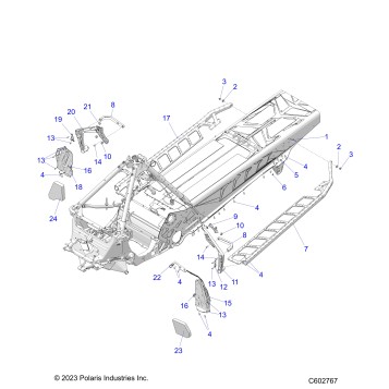 CHASSIS, FOOTRESTS, AND RUNNING BOARDS - S24TFM8MS (C602767)