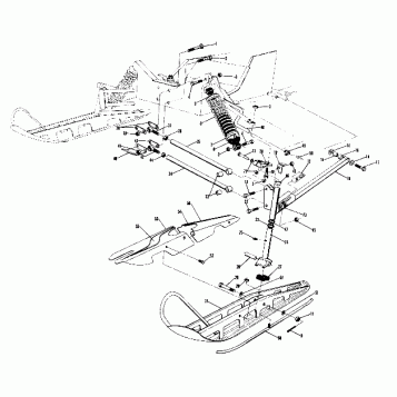 Front Suspension and Ski (600 SE) (4909500950013A)