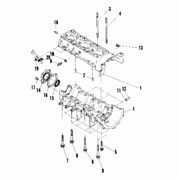Crankcase (600 and 600 SE) (4909500950029A)