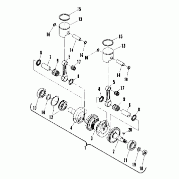 Piston and Crankshaft (400) (4909500950034A)