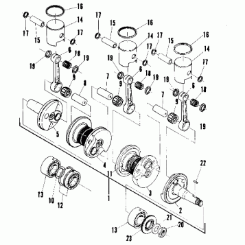 Piston and Crankshaft (600 and 600 SE) (4909500950035A)