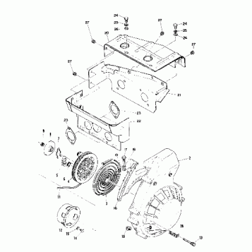 Recoil Starter and Blower Housing (Trail) (4909500950039A)