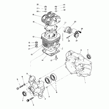 Crankcase and Cylinder (Star) (4909540954019A)
