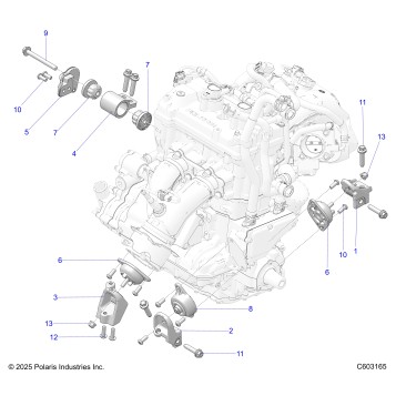 ENGINE, MOUNTING & LONG BLOCK - S26AJE9FSL/AJN9FSL/FSM (C603165)