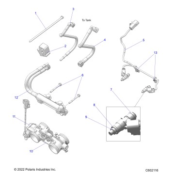 FUEL SYSTEM, RAIL, LINES and THROTTLE BODY - S24TKP6RS (C602116)