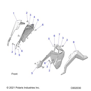 BODY, SIDE PANELS AND TRIM - S22TGG8RS/TGY8RS ALL OPTIONS (C602030)