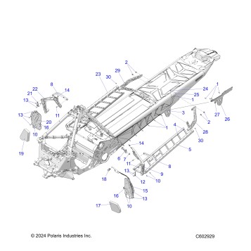 CHASSIS, FOOTRESTS, AND RUNNING BOARDS - S25TGG9BS (C602929)