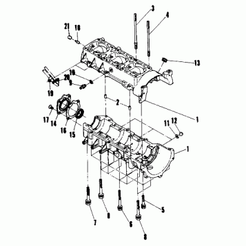 Crankcase (600 and 600 LE) (4910941094030A)