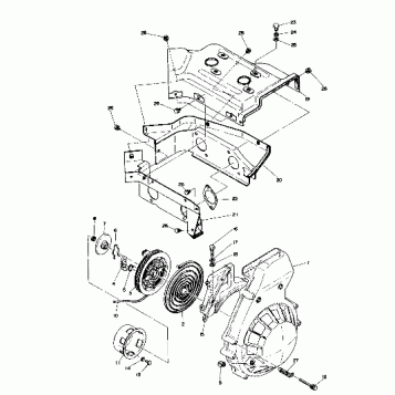 Blower Housing and Recoil Starter (Trail) (4910941094040A)