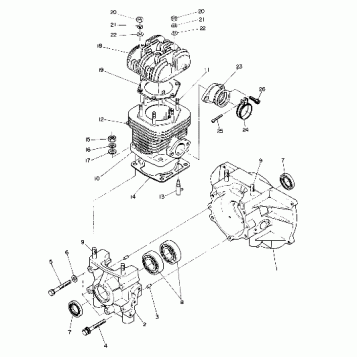 Crankcase and Cylinder (Star) (4910951095019A)