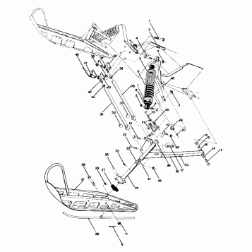 FRONT SUSPENSION AND SKI Sport, Trail, 400 and 600 (4912701270007A)