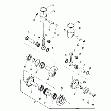 PISTON AND CRANKSHAFT 400 (4912701270037A)