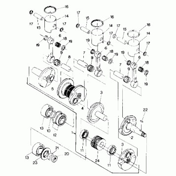 PISTON AND CRANKSHAFT 600 (4912701270038A)
