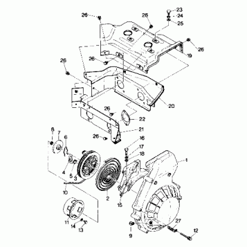 BLOWER HOUSING AND RECOIL STARTER Trail (4912701270044A)