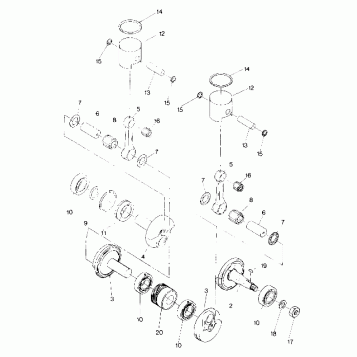 PISTON AND CRANKSHAFT LT/LTR (4912711271022A)