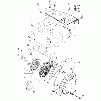 RECOIL STARTER AND BLOWER HOUSING LT/LTR (4912711271024A)