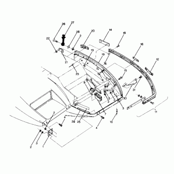 BUMPER AND HINGE Star, Sprint and Sprint E/S (4912721272003A)