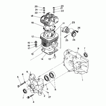 CRANKCASE AND CYLINDER Star (4912721272016A)