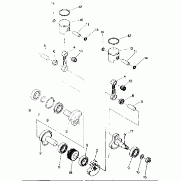 PISTON AND CRANKSHAFT Sprint and Sprint E/S (4912721272020A)