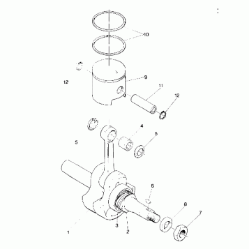 PISTON AND CRANKSHAFT Star Trak (4912731273019A)