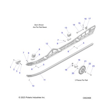 SUSPENSION, RAIL, LH/RH - S25CED5TSL/TSU (C602468)
