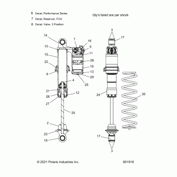 SUSPENSION, SHOCK, IFS (7045870) - S22TKP6RS ALL OPTIONS (601918)