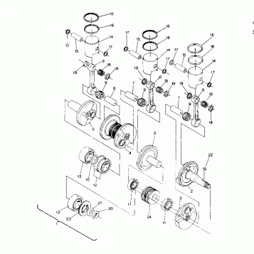 PISTON AND CRANKSHAFT 650 (4914131413030A)