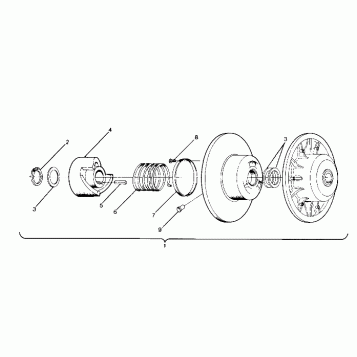 DRIVEN CLUTCH LTR/STARTRAK (4914141414018A)