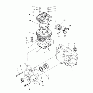 CRANKCASE AND CYLINDER STARTRAK (4914141414034A)