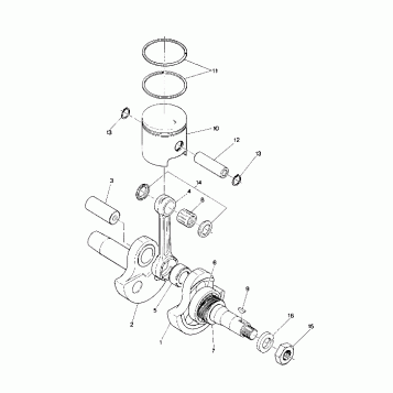PISTON AND CRANKSHAFT  STARTRAK (4914141414037A)