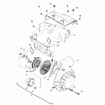 RECOIL STARTER AND BLOWER HOUSING LTR (4914141414044A)