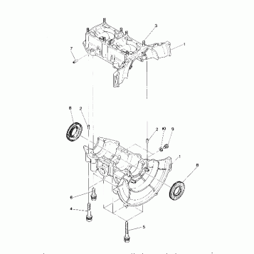 CRANKCASE Sprint E/S (4914151415022A)