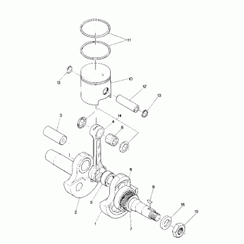 PISTON AND CRANKSHAFT Star (4914151415024A)
