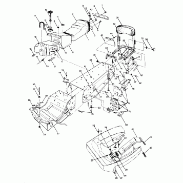 CHASSIS AND SEAT Trail Deluxe (4914161416003A)
