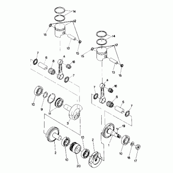 PISTON AND CRANKSHAFT Trail (4914161416030A)