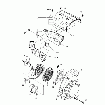 BLOWER HOUSING AND RECOIL STARTER Sport (4914161416033A)