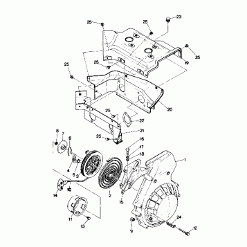 BLOWER HOUSING AND RECOIL STARTER Trail (4914161416034A)