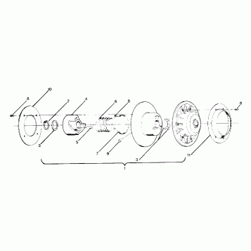 DRIVEN CLUTCH 400, 500, 500 Classic and 650 Updated 10/88 (4915411541013A)