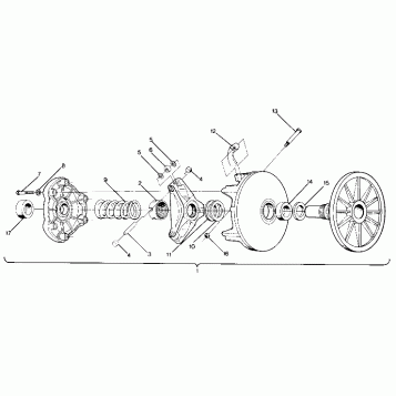 DRIVE CLUTCH 400, 500, 500 Classic and 650 (4915411541014A)