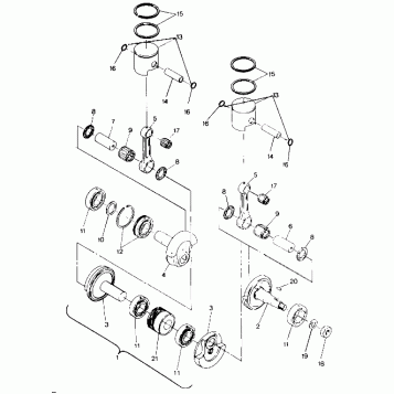 PISTON AND CRANKSHAFT 500 and 500 Classic (4915411541038A)