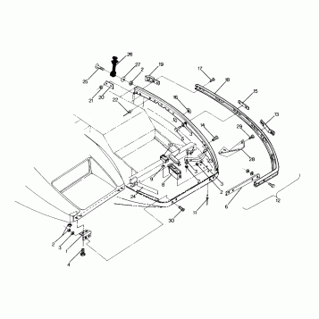 BUMPER AND HINGE - 0891549 (4915421542A007)