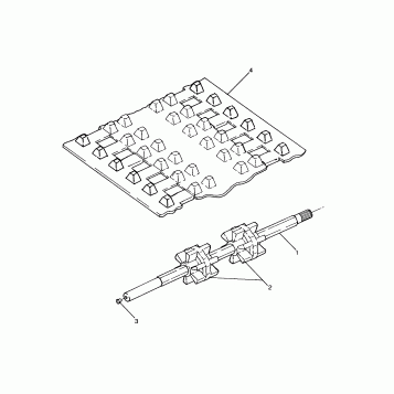 TRACK AND DRIVE SHAFT - 0891549 (4915421542A012)