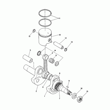 PISTON AND CRANKSHAFT - 0891027 (4915421542C010)