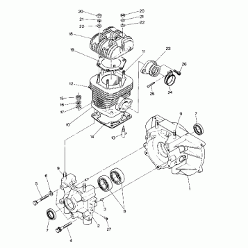 CRANKCASE AND CYLINDER Star (4915431543021A)