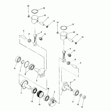 PISTON AND CRANKSHAFT Sprint E/S (4915431543025A)