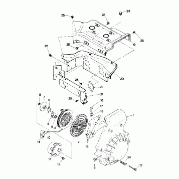 BLOWER HOUSING AND RECOIL STARTER  Trail (4915441544027A)